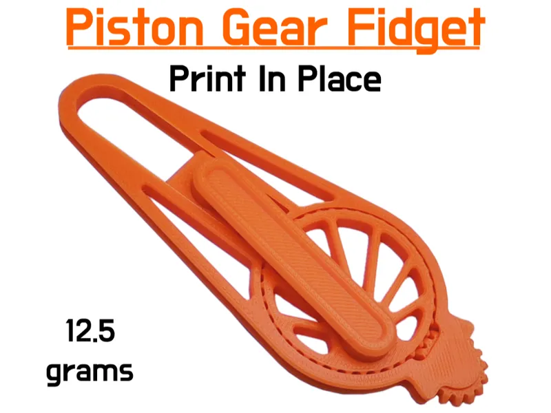 Piston Gear Fidget (Print in Place)