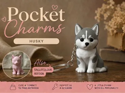 Llavero memorial Husky impreso en 3D