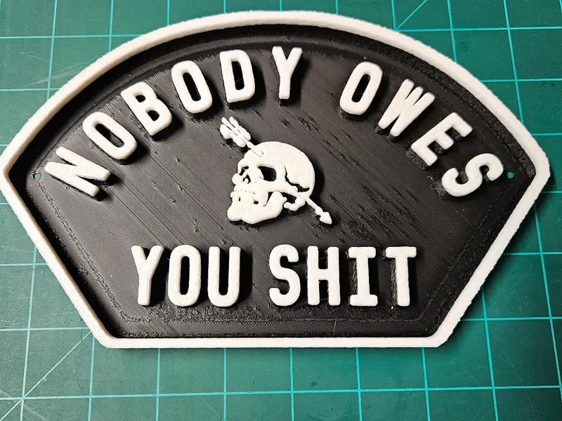 Nobody Owes you Sh!t Sign 