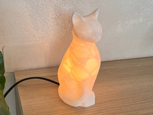 Lampada Gatto Abat-jour con Linee Morbide