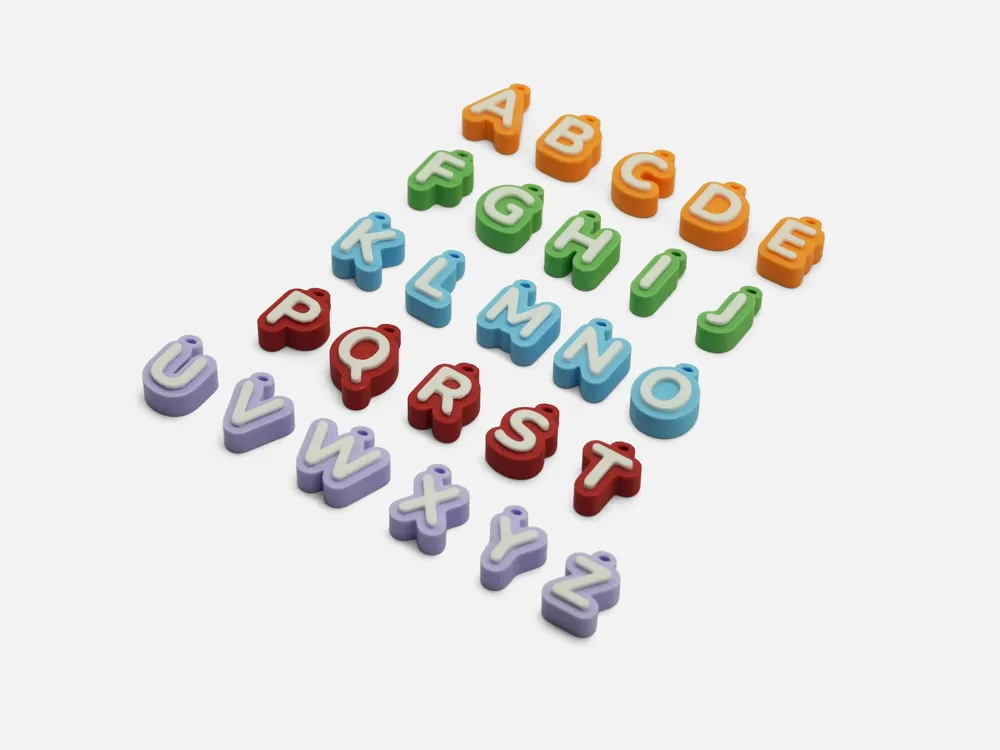 Alphabet Keychain Charms - Free 3D Print Model - MakerWorld