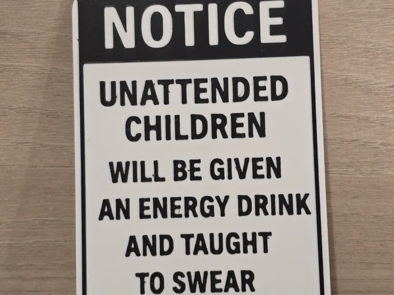 Unattended Children Notice