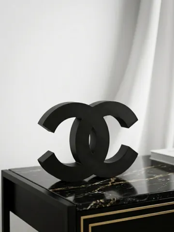 Letrero o emblema decorativo: Luxury Logo Decor — Chanel (3D Stand) — vista de referencia 2