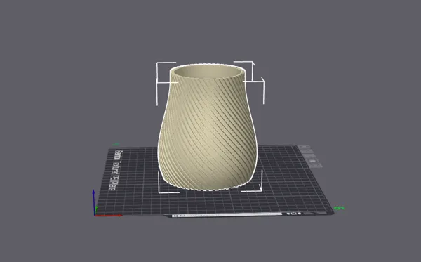Vase torsadé décoratif