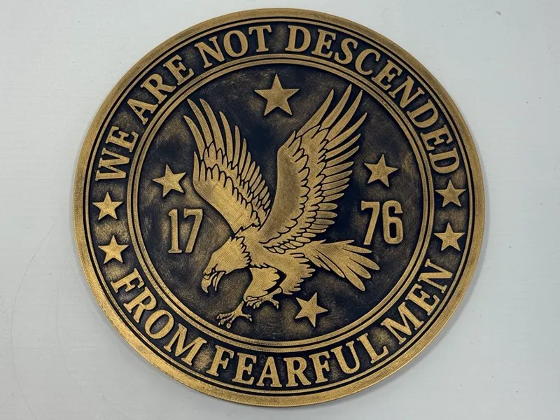 We Are Not Descended From Fearful Men Medallion 