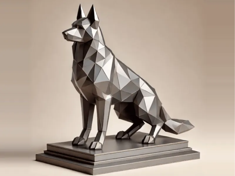 Low-Poly German Shepherd Dog