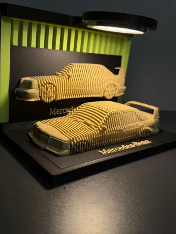 Accesorio de iluminación decorativa: Mercedes Benz 190e Layered Car model Display! — vista de referencia 2