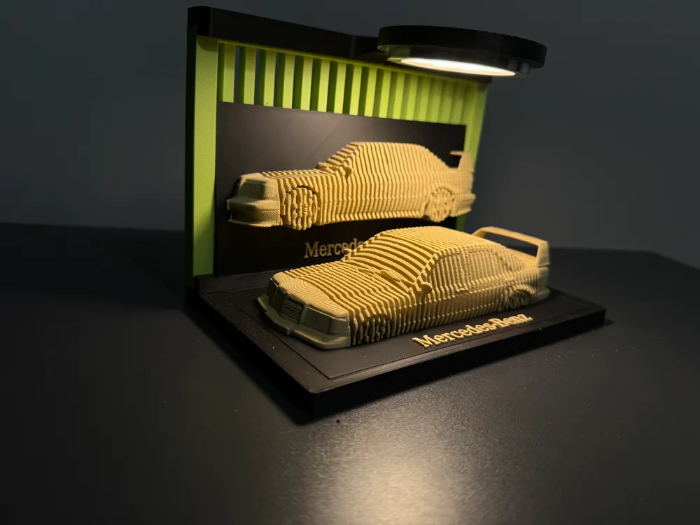 Accesorio de iluminación decorativa: Mercedes Benz 190e Layered Car model Display!. Referencia del modelo original.