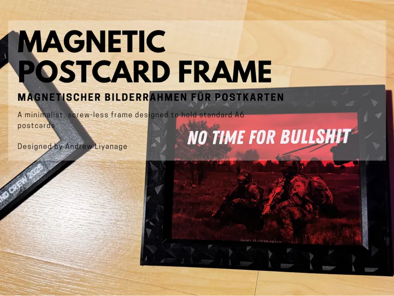 Magnetic Postcard Frame (A6) | Snap-Fit