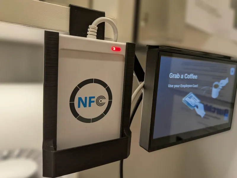 ACR122U NFC Reader Mount (Wall / Shelf Clip)