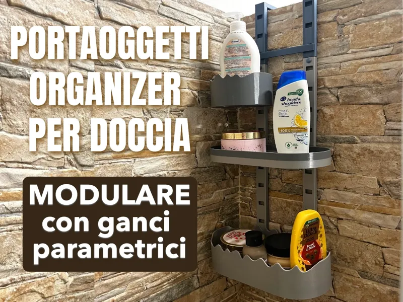 Organizer da Doccia Modulare con Ganci Parametrici