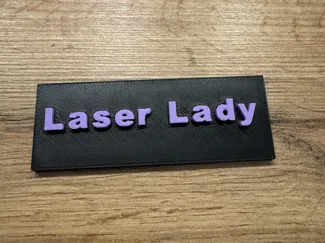 Laser Lady Schriftzug