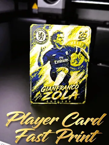 Modelo para impresión 3D: Gianfranco ZOLA Legend Card — vista de referencia 2