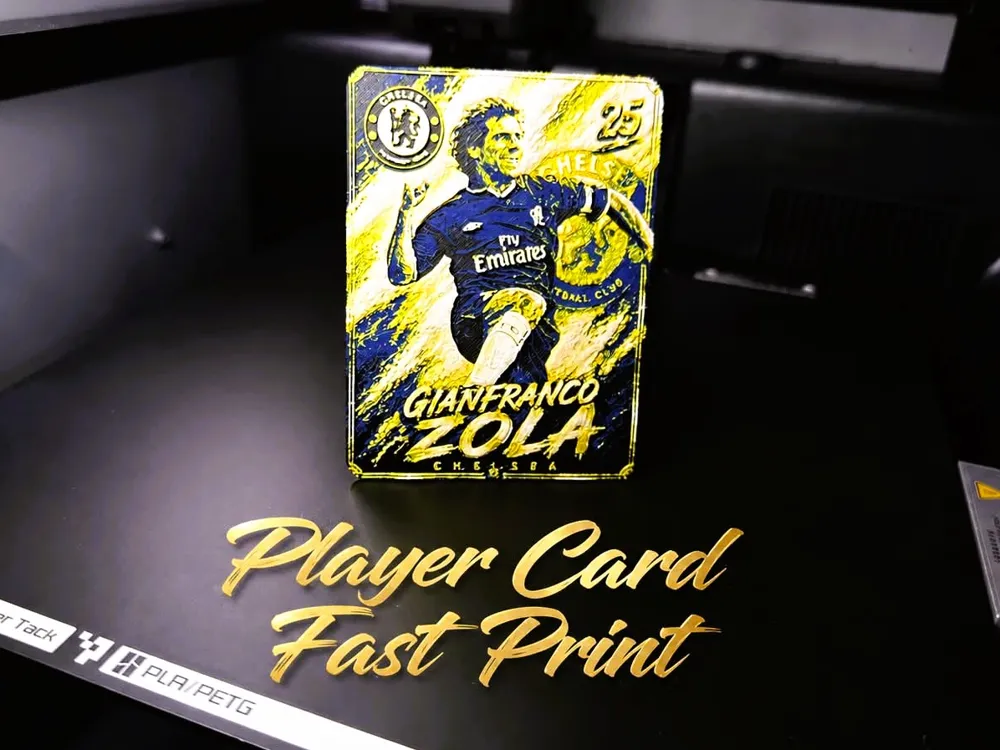 Modelo para impresión 3D: Gianfranco ZOLA Legend Card. Referencia del modelo original.