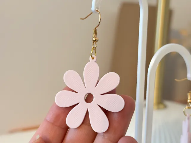 Flower Shape Dangle Earrings