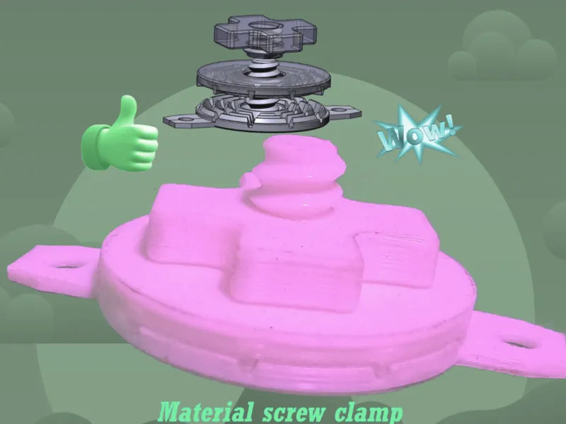 Nondestructive plastic cloth material clamp holder