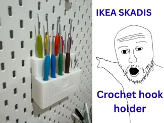 Crochet hook storage IKEA SKADIS