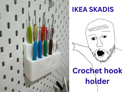 Crochet hook storage IKEA SKADIS