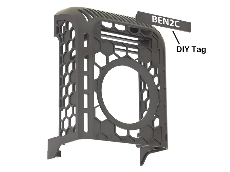 BambuLab P1P/P1S/X1/X1C/X1E fan cover DIY name Tag