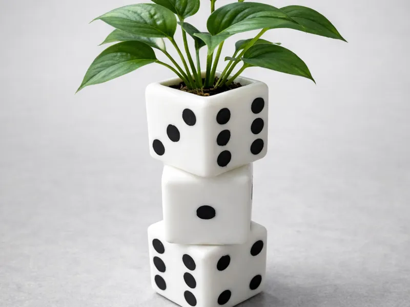 Dice Planter/Vase - Minimalistic Style