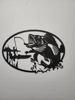 Déco murale pêcheur et poisson — photo 2