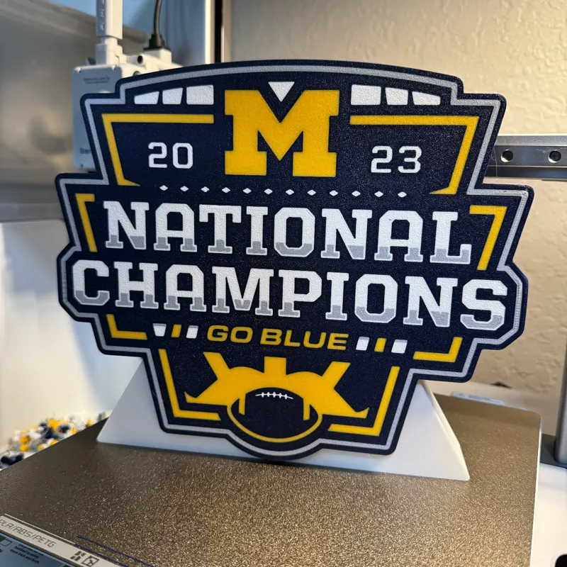2023 CFP National Championship Logo Michigan Wolverines Light Box 