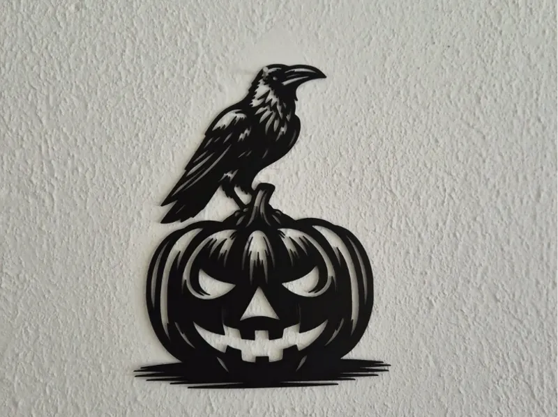 Halloween Raven Pumpkin Hanger