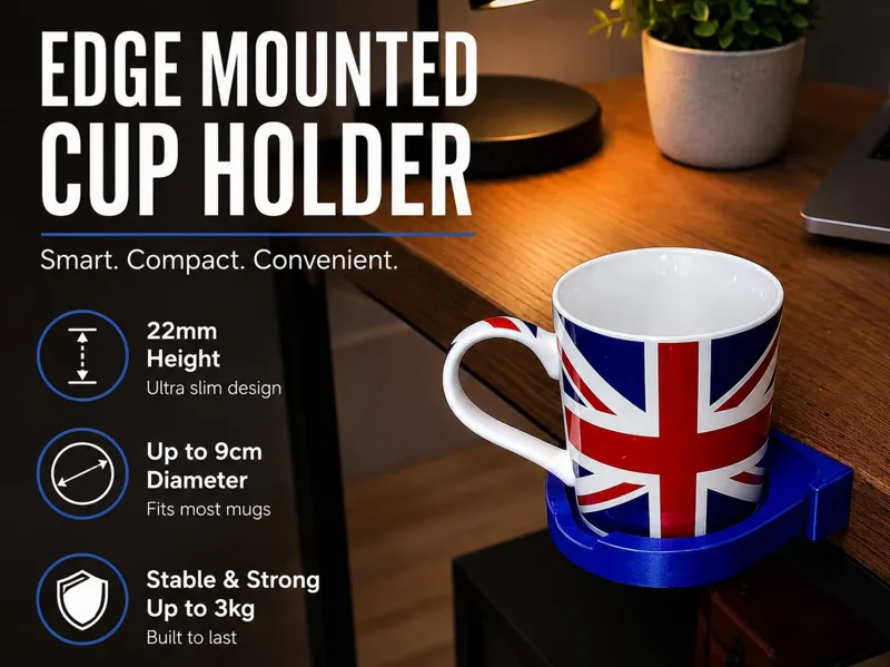 Edge Mounted Cup Holder