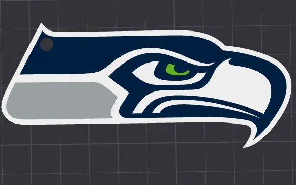 NFL Seahawks Keychain - Free 3D Print Model - MakerWorld