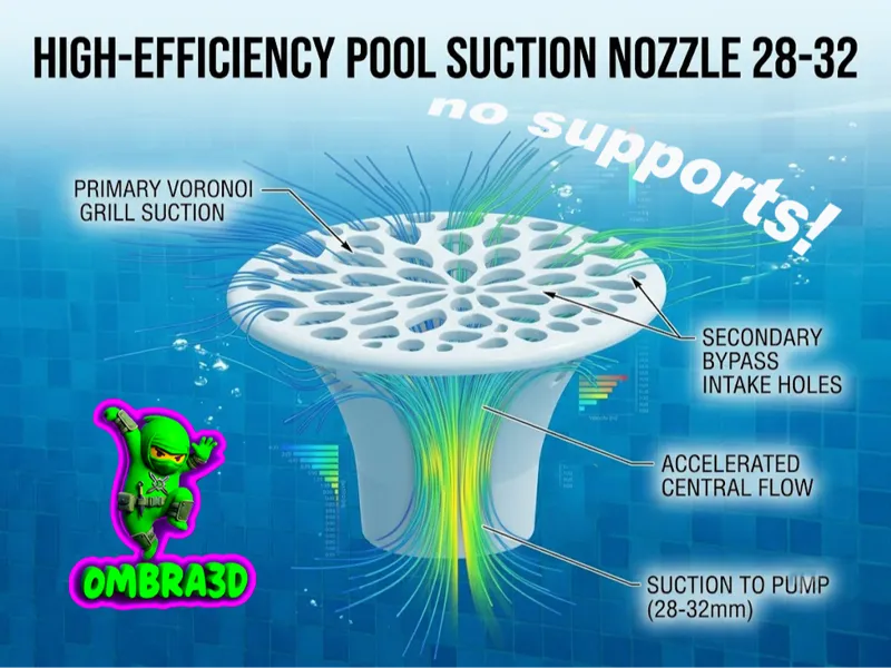 High-Efficiency Pool Suction Nozzle 28/32