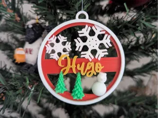 Christmas tree ornament with name