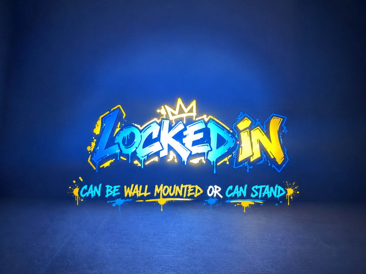 GAMER Graffiti Wall/Shelf Display - Locked IN 3D model