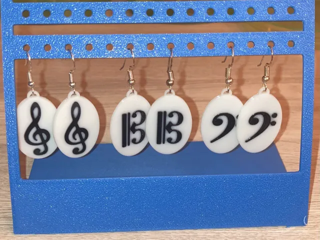 Music clefs earrings/pendants