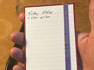 Minimalist 3x5 notecard pad