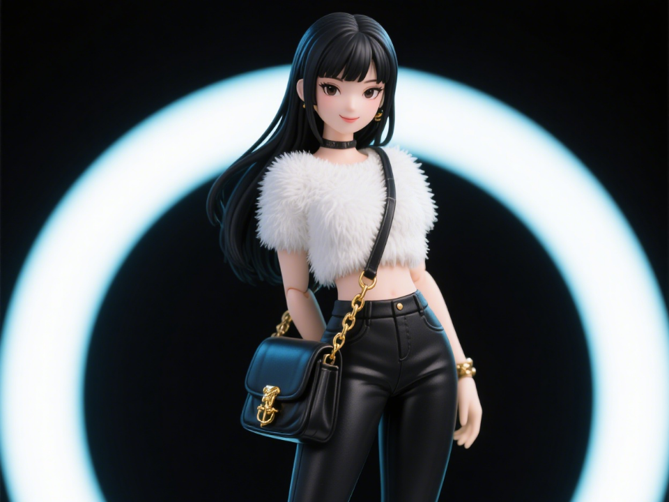 Motif fractal fantastique ultra réaliste Vampire Girl, 8 carats, rendu