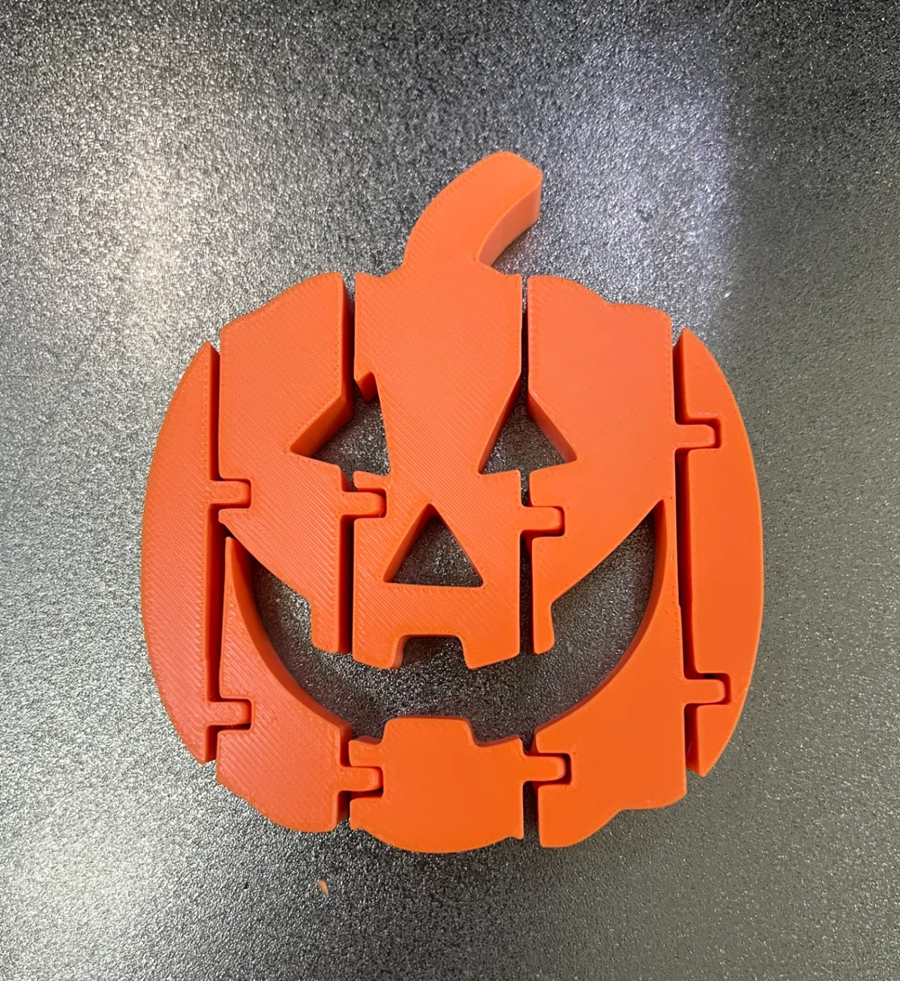 Flexi Pumpkin Halloween ornament - scary fun! - Free 3D Print Model ...