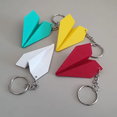 Paper plane - Origami Keychain view 2