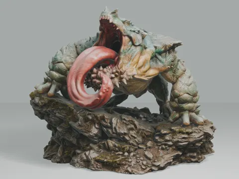 Escenografía en miniatura: Chatacabra - Monster Hunter Diorama #035 — referencia de MakerWorld