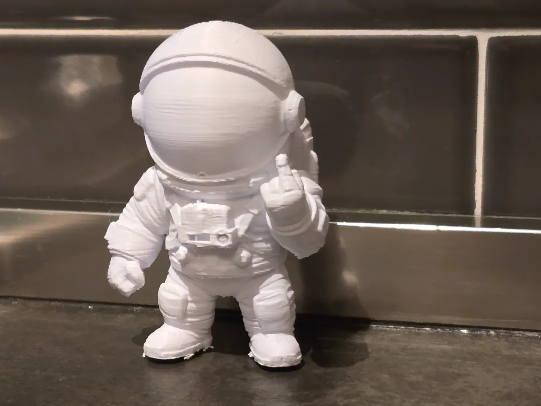 Rude Astronaut Gnome Figurine Middle Finger - Free 3D Print Model ...