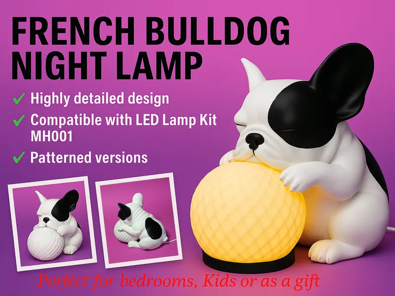 Sleepy French Bulldog Night Lamp– A1 Mini or other