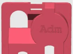 ID Badge Holder w/ 2 RSA Tokens_w/Adm Text