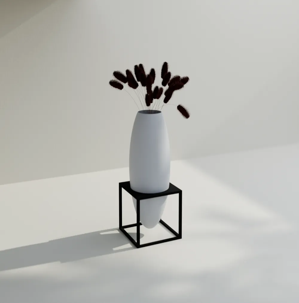 Oval vase on stick through table - no AMS required by ricktap - MakerWorld