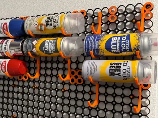 Multiboard Spray Can Hooks - Pegboard Snap-fit