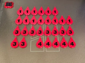 Double-Sided Damage TokenHeroes 3 Board Game