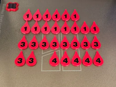 Double-Sided Damage TokenHeroes 3 Board Game