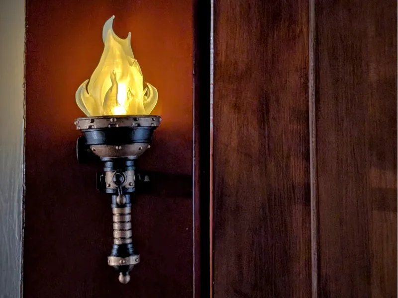 Steampunk Mini-Reactor Torch & Magnetic Wall Mount