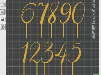 cake toppers same type numbe 0-9