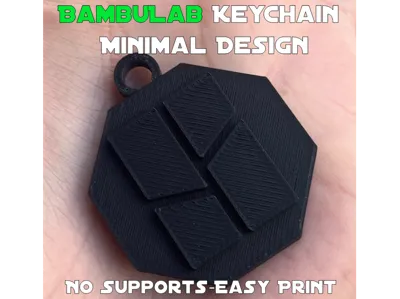 BambuLab Keychain – Minimal Design, No Supports