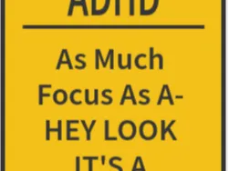 ADHD Sign/ Hey Look It's a chipmunk