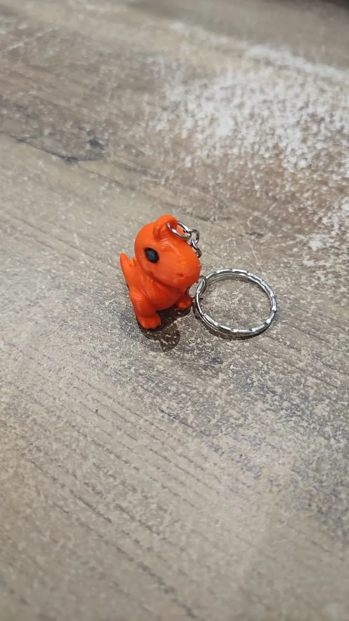 T Rex Keychains NO AMS: Mini Chibi T-Rex Keychain - Free 3D Print Model - MakerWorld
